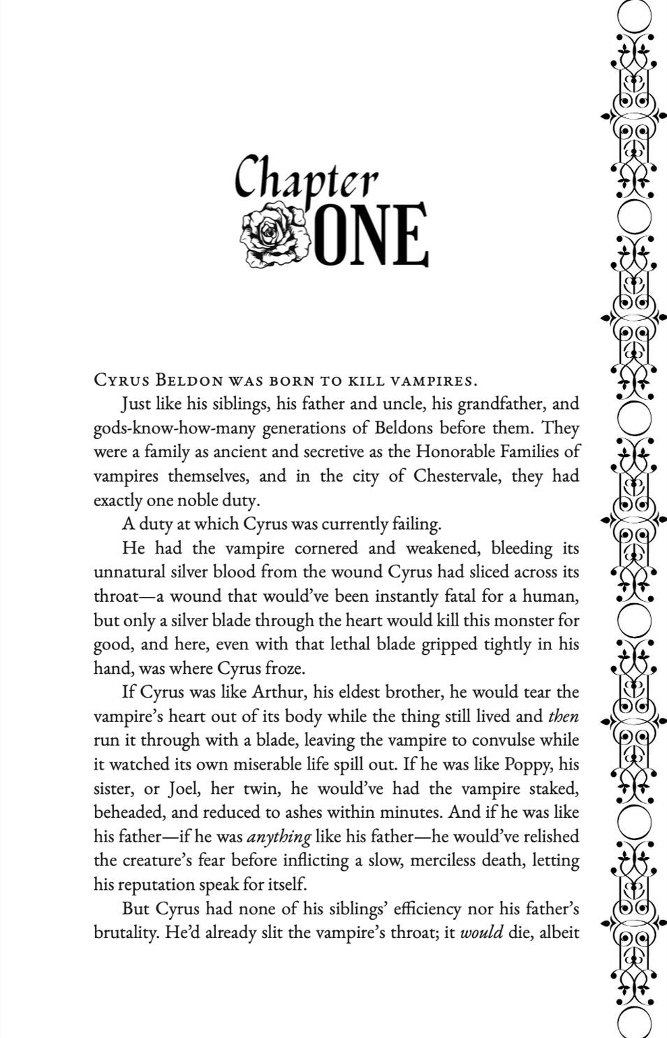 decorative chapter header with page border decorative chapter header with page border
